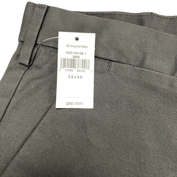 Gap Pants Chino Straight Leg Pants Mens 38x30 Gray NWT - Picture 2 of 14